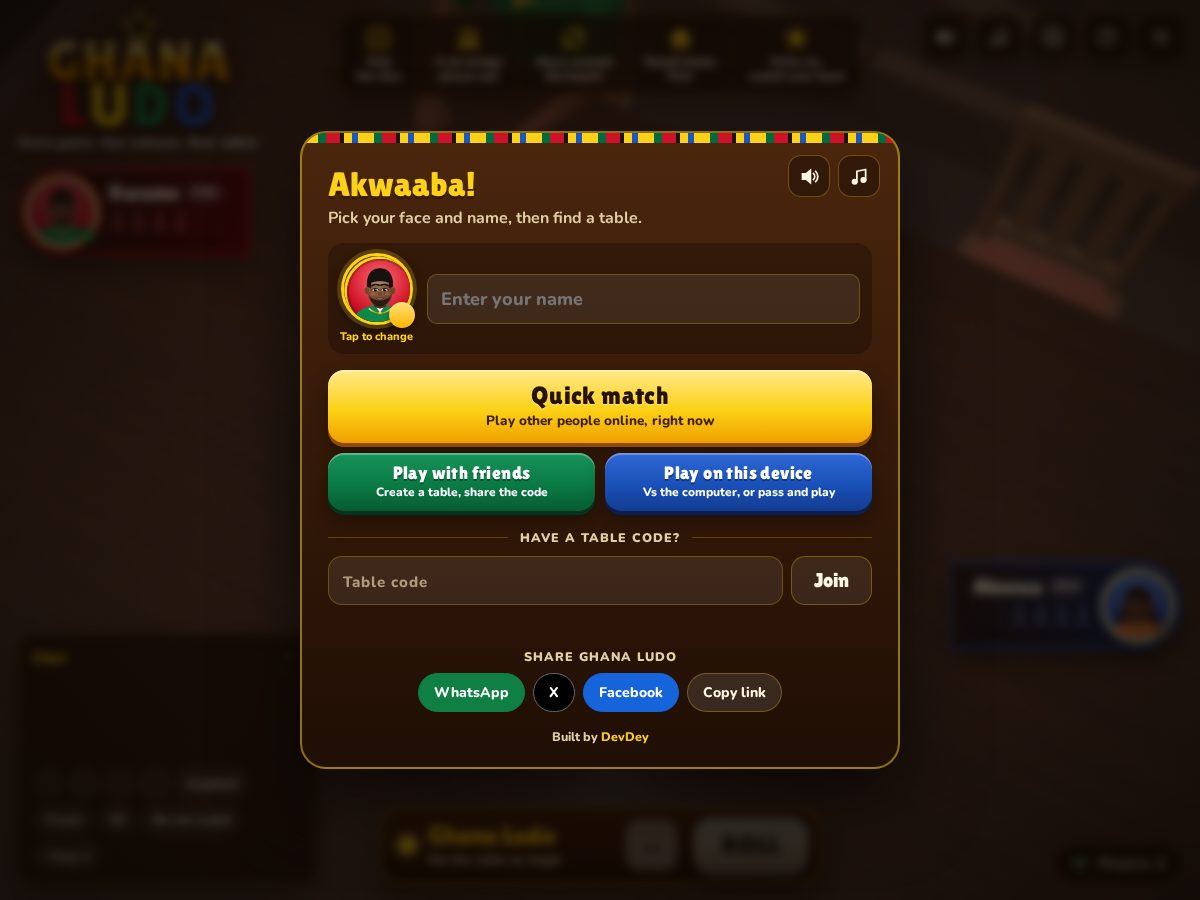 Landing-page snapshot of ghanaludo.com