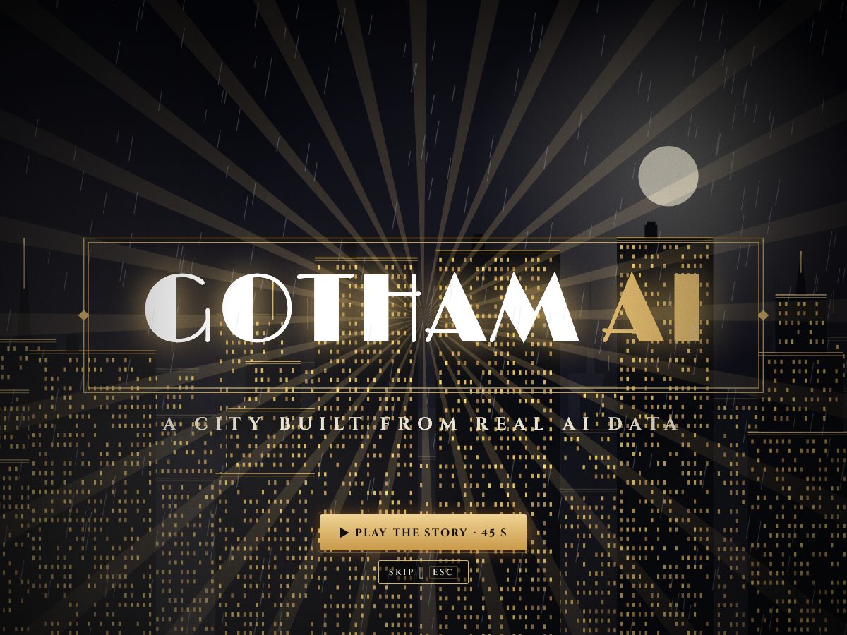 Landing-page snapshot of gothamai.city