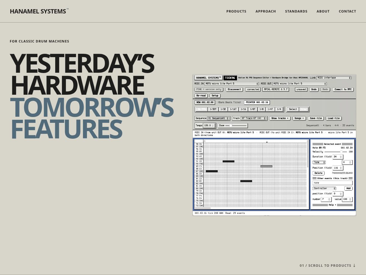Landing-page snapshot of hanamelsystems.com