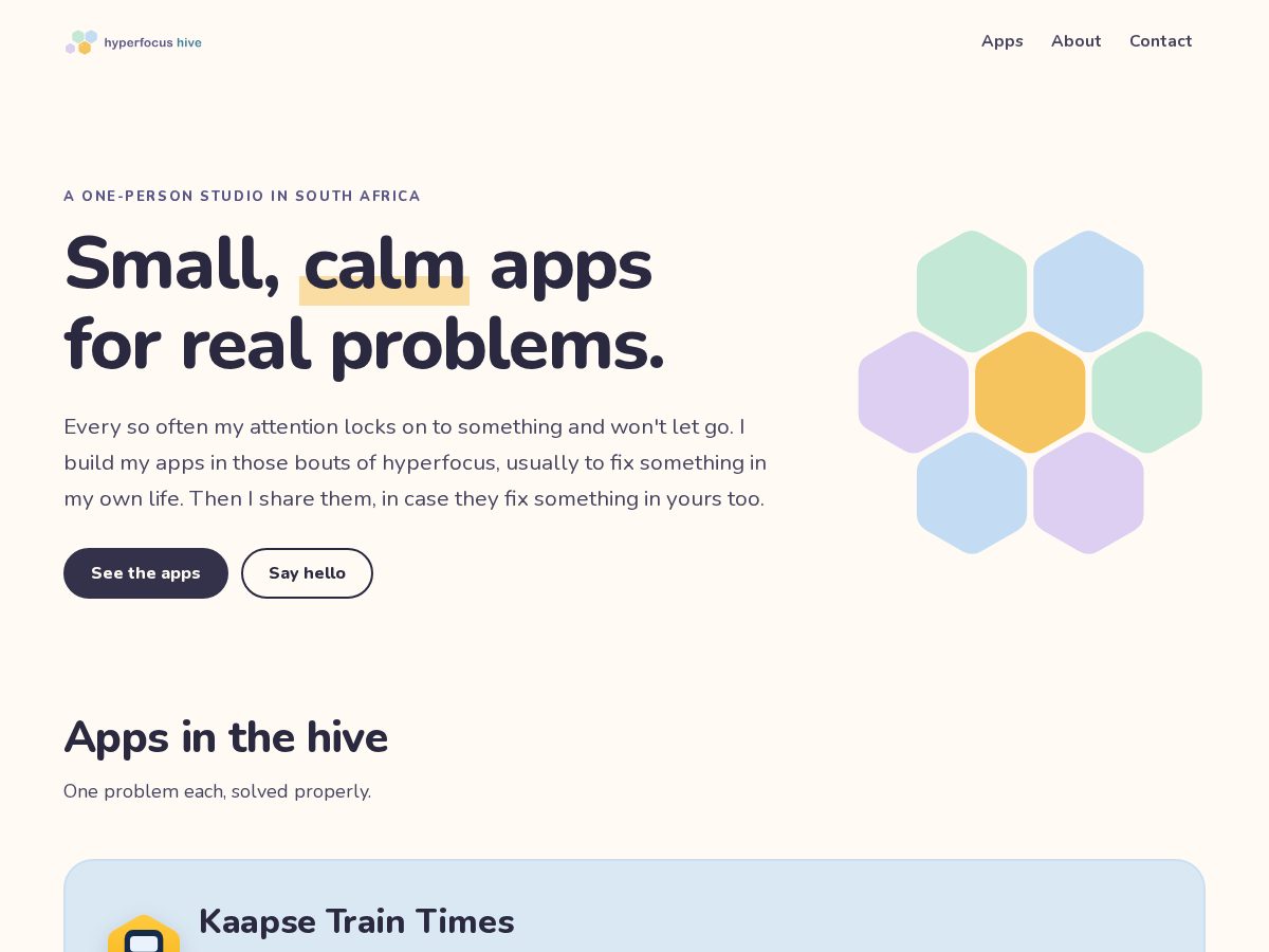 Landing-page snapshot of hyperfocushive.com