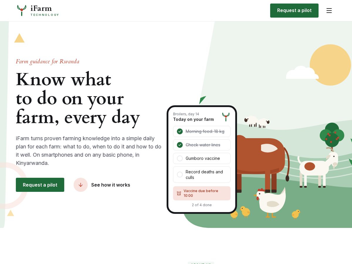 Landing-page snapshot of ifarmtech.com