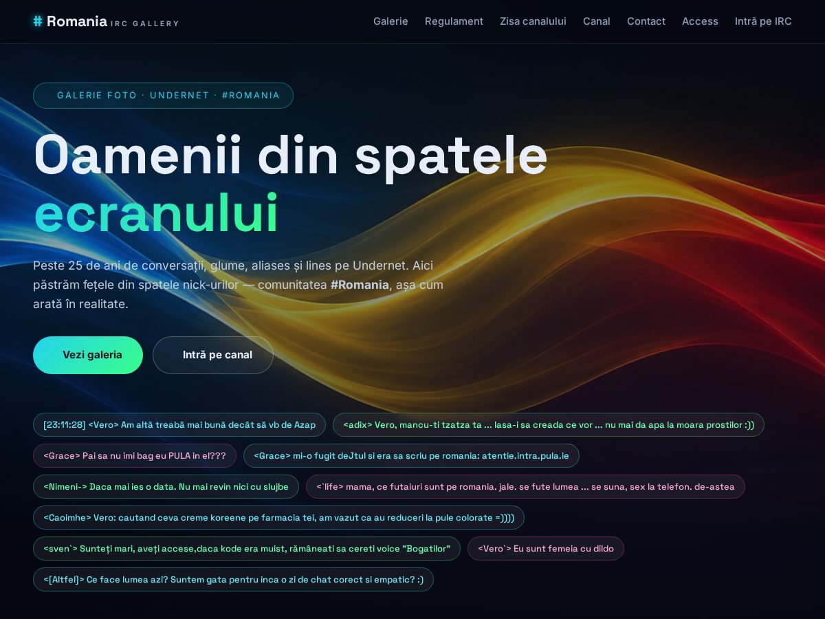 Landing-page snapshot of irc-romania.org