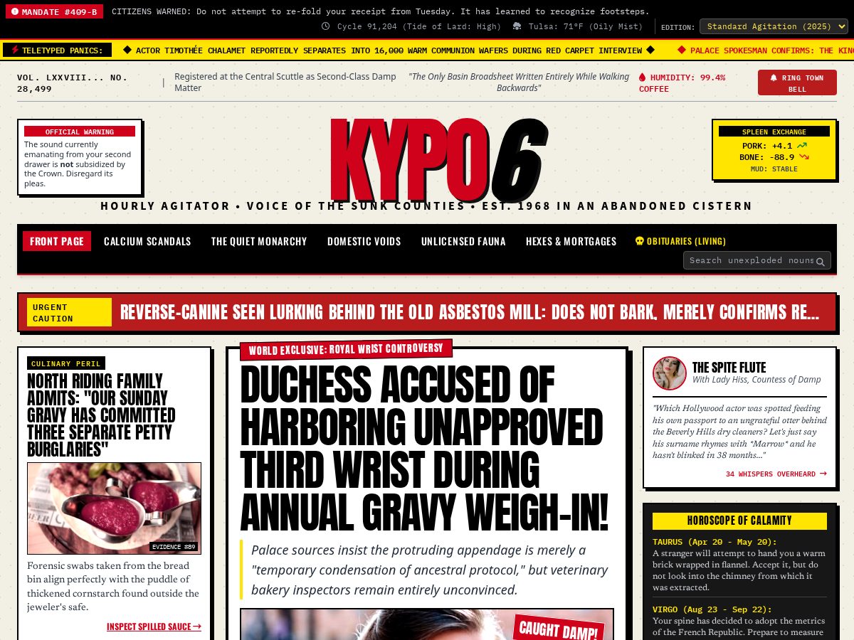 Landing-page snapshot of kypo6.com