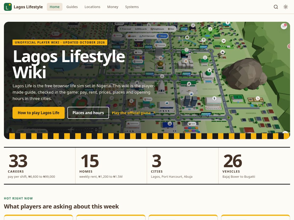 Landing-page snapshot of lagoslifestyle.wiki