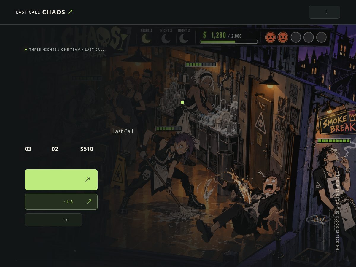 Landing-page snapshot of lastcallchaos.com