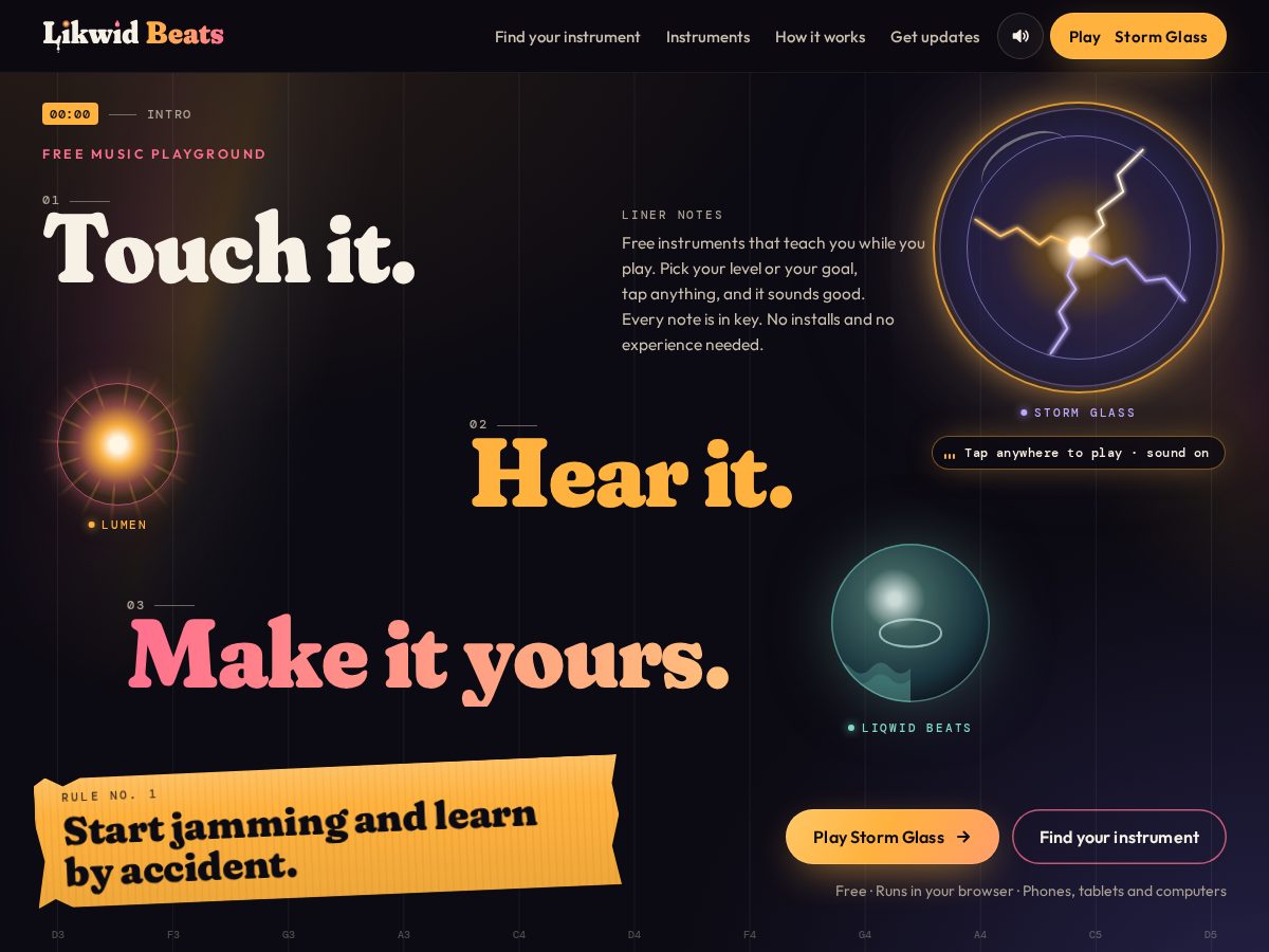 Landing-page snapshot of likwidbeats.com