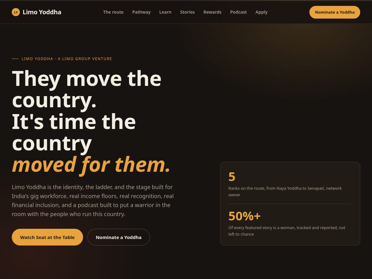 Landing-page snapshot of limoyoddha.org