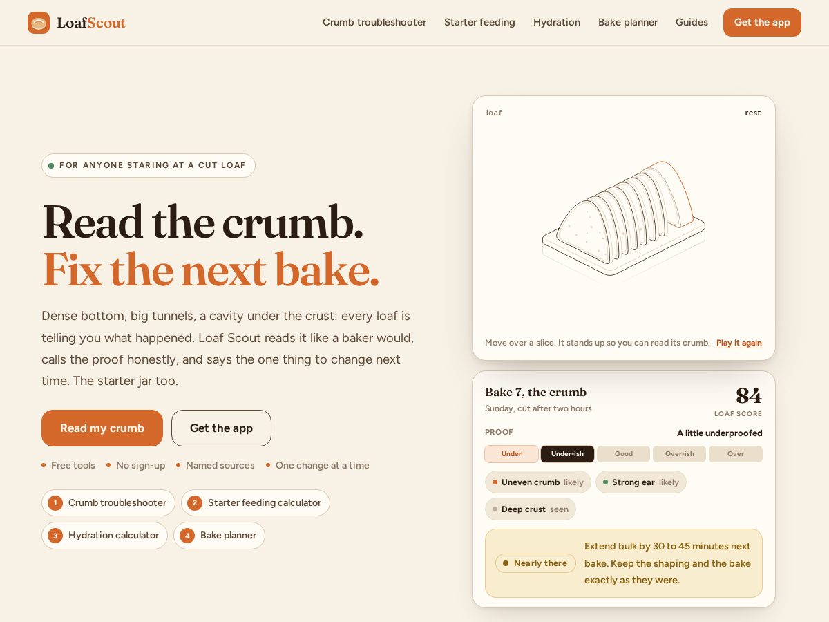 Landing-page snapshot of loafscout.com