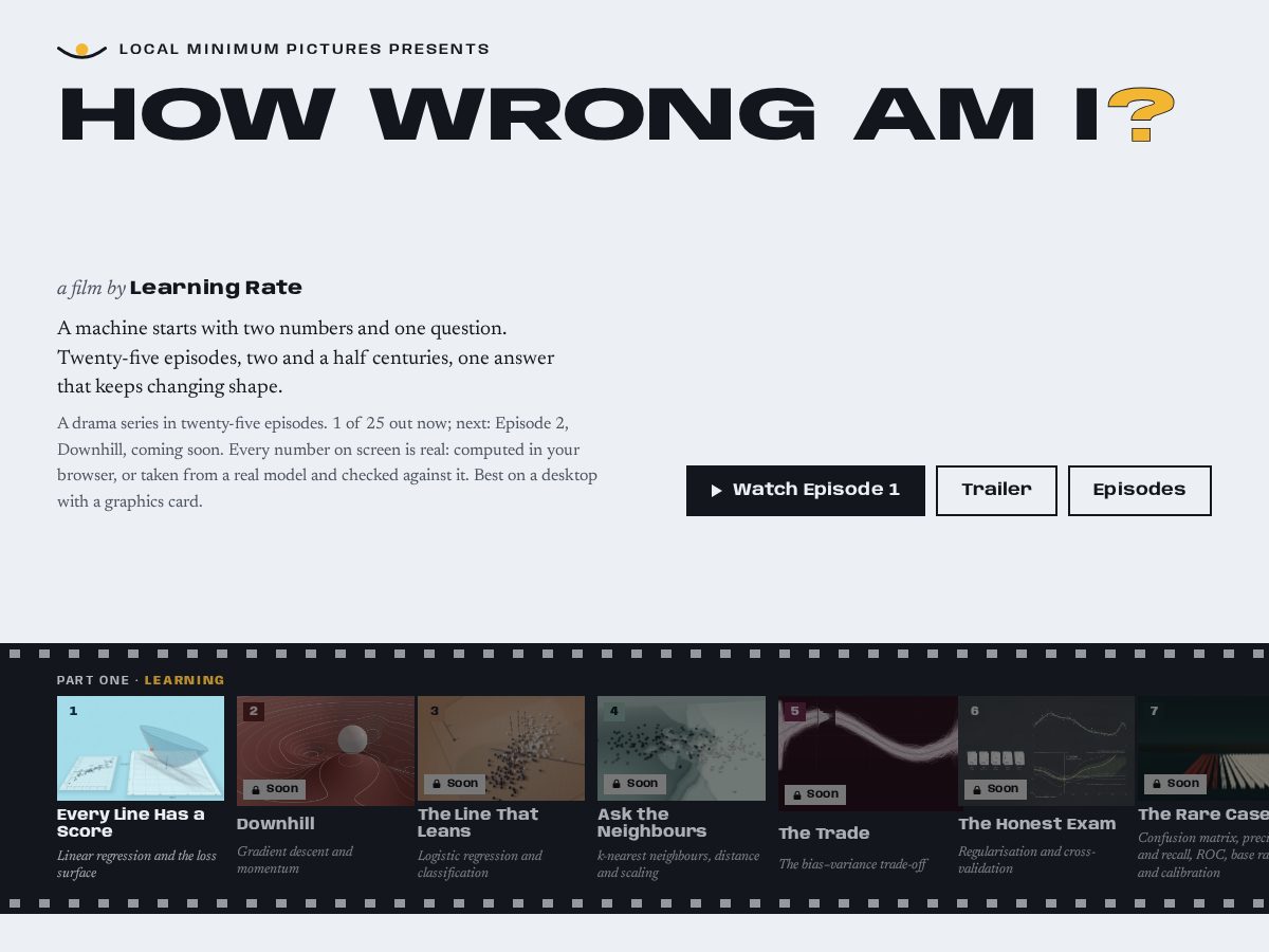Landing-page snapshot of localminima.stream