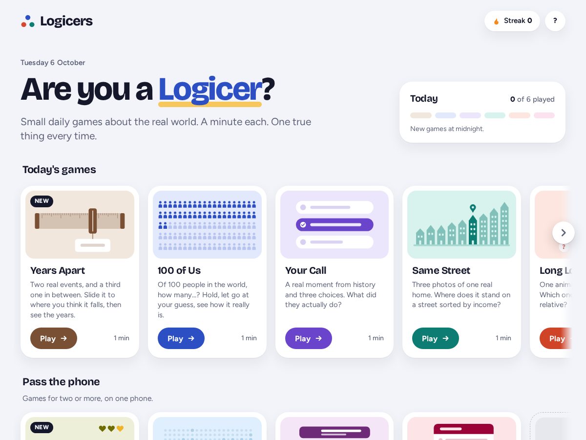 Landing-page snapshot of logicers.com