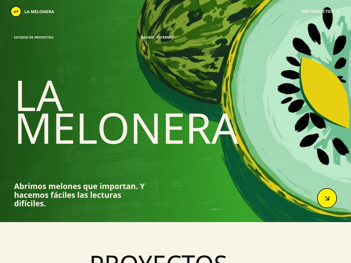 Landing-page snapshot of melonera.org