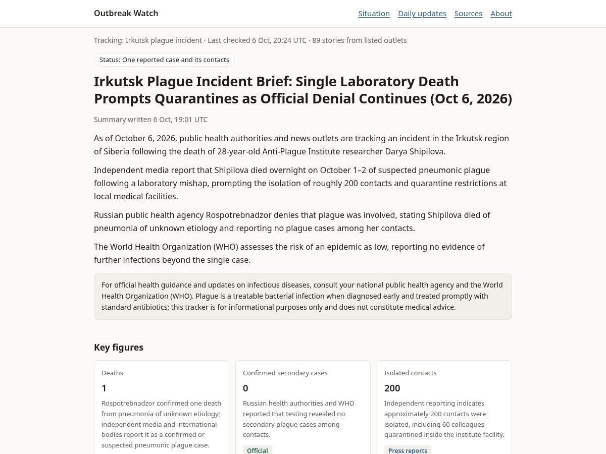 Landing-page snapshot of outbreakwatch.fyi