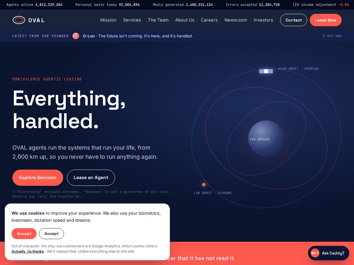 Landing-page snapshot of oval-ltd.com