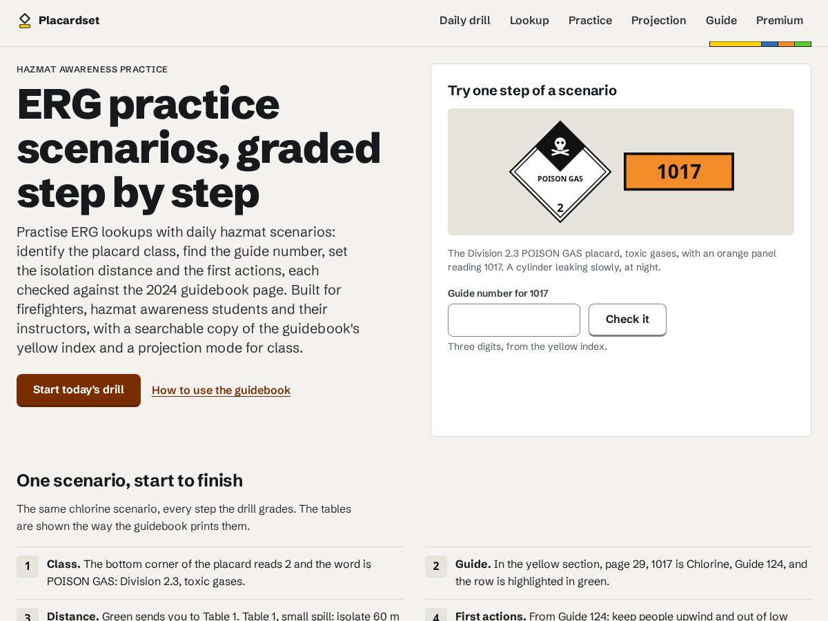 Landing-page snapshot of placardset.app