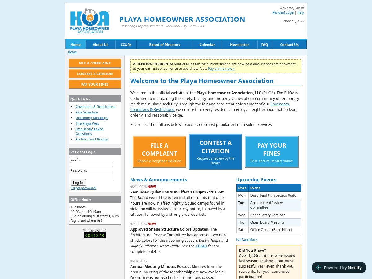 Landing-page snapshot of playahoa.net