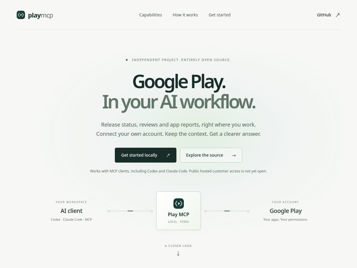Landing-page snapshot of playmcp.org