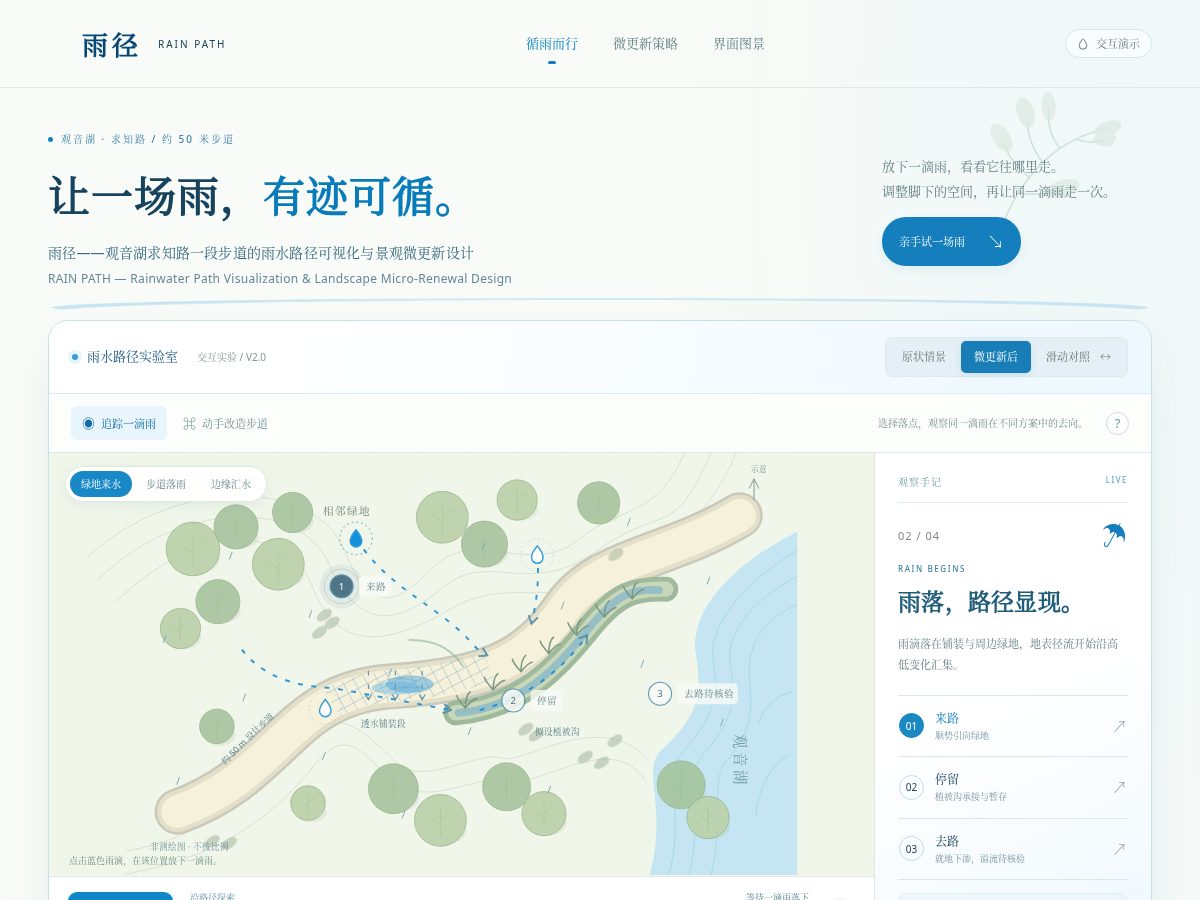 Landing-page snapshot of rainpath-guanyin.xin