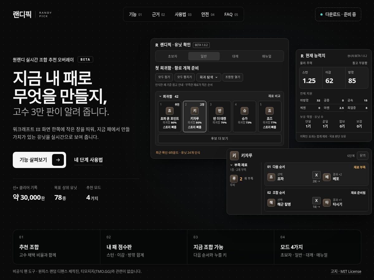 Landing-page snapshot of randypick.com