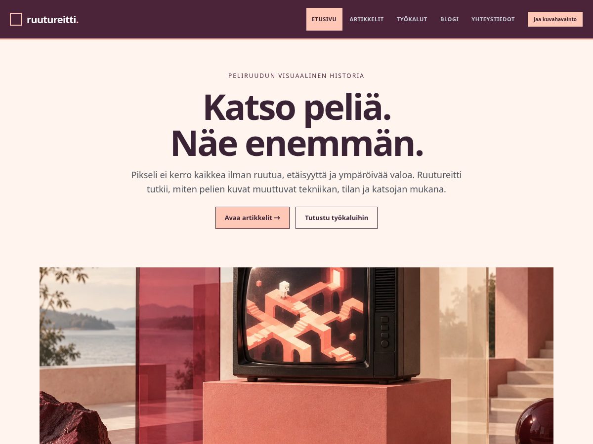 Landing-page snapshot of ruutureitti.com