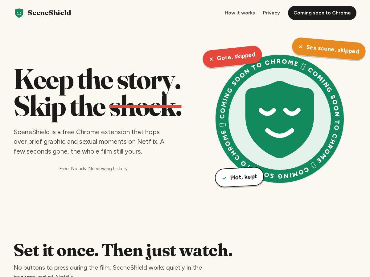 Landing-page snapshot of sceneshield.app