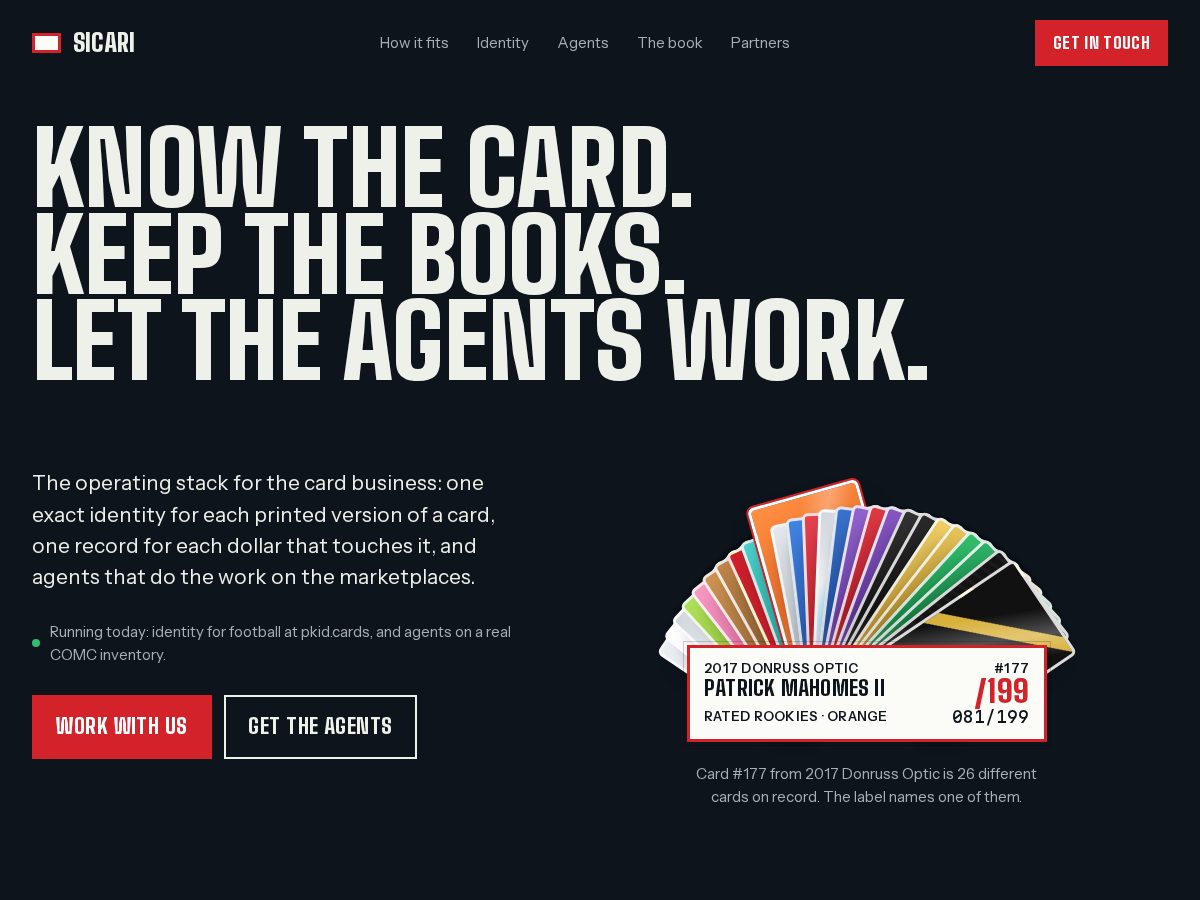 Landing-page snapshot of sicari.app
