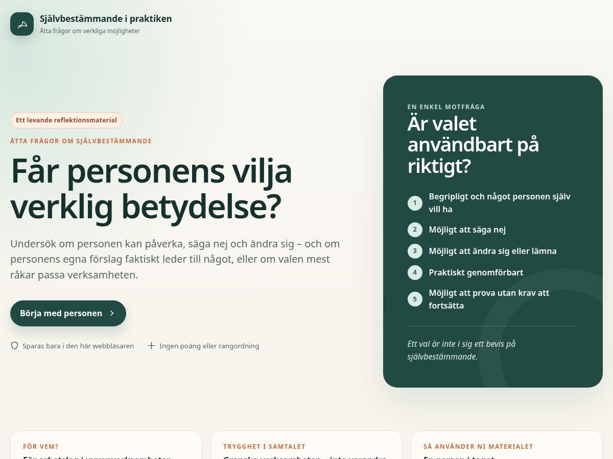 Landing-page snapshot of sjalvbestammande.com