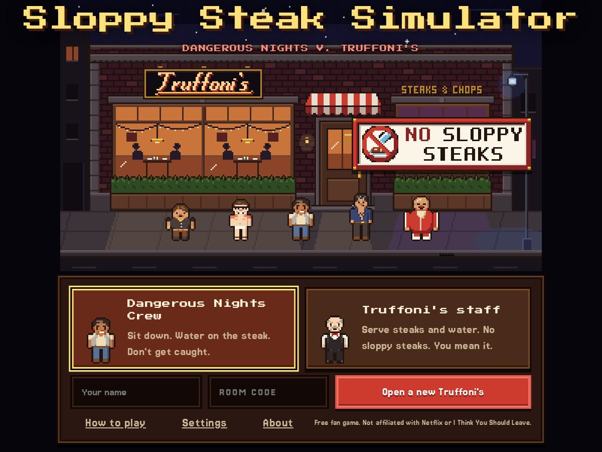 Landing-page snapshot of sloppysteaks.app