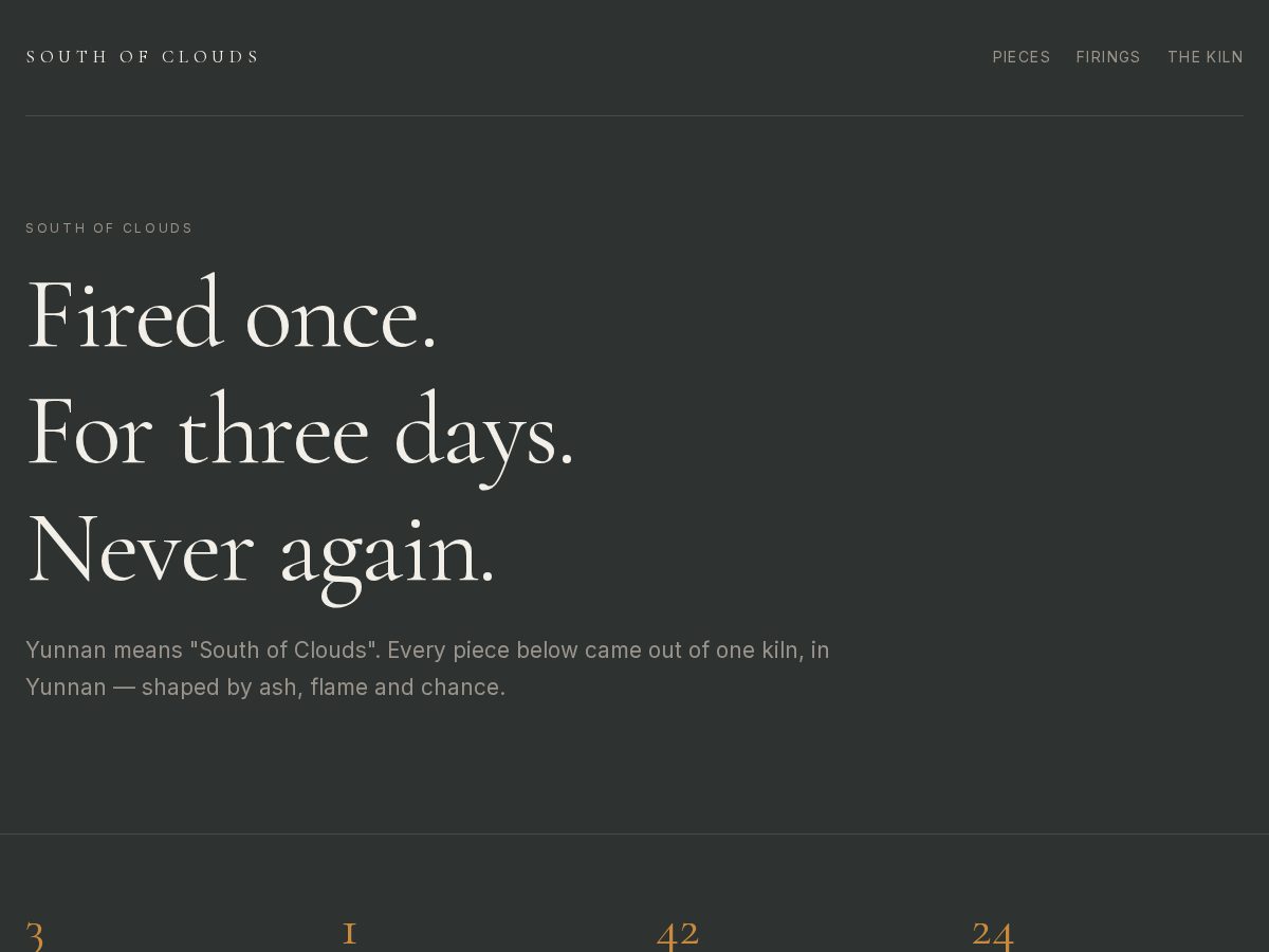 Landing-page snapshot of southofclouds.app