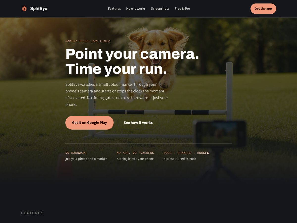 Landing-page snapshot of split-eye.com