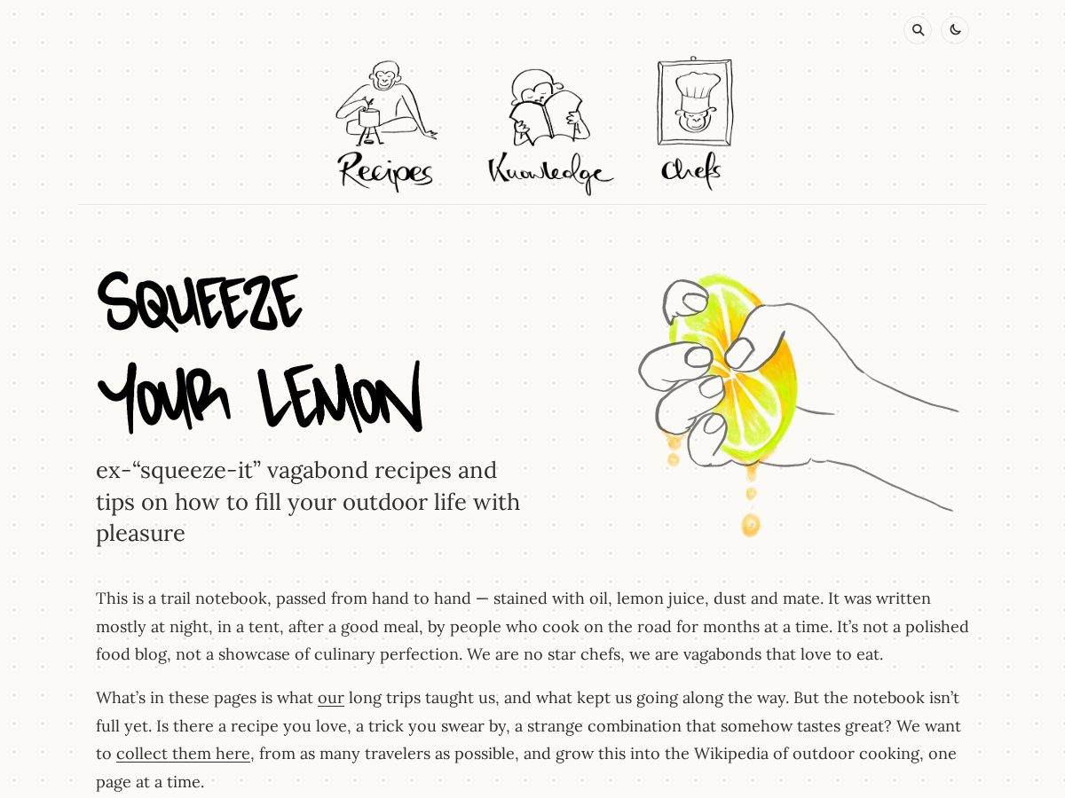 Landing-page snapshot of squeezeyourlemon.fyi