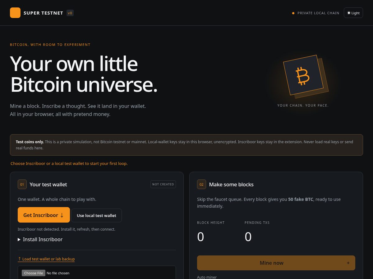 Landing-page snapshot of supertestnet.lol