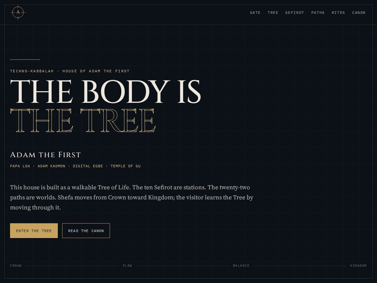 Landing-page snapshot of technokabbalah.com