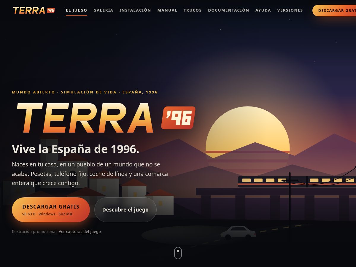 Landing-page snapshot of terraproject.app