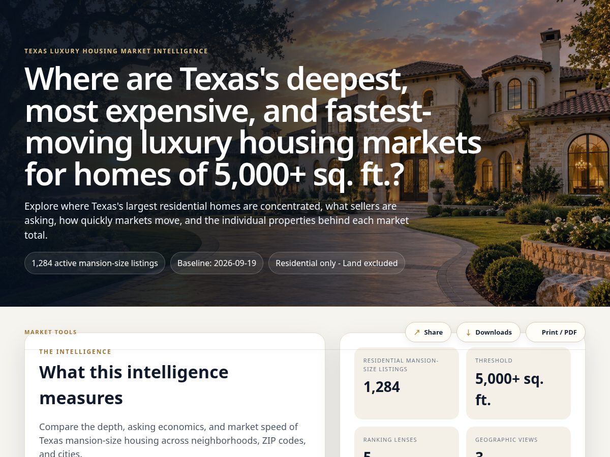 Landing-page snapshot of texasluxurymansion.com