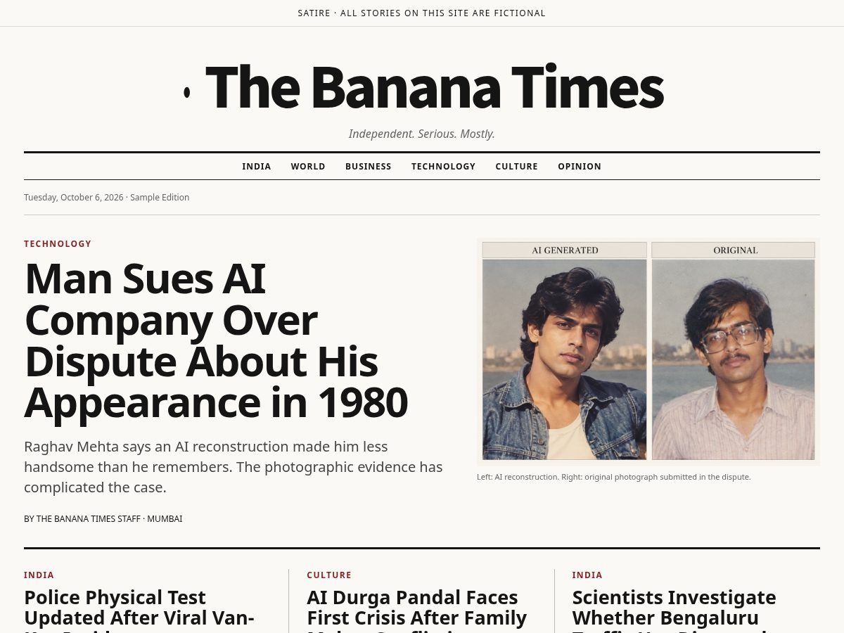 Landing-page snapshot of thebananatimes.com