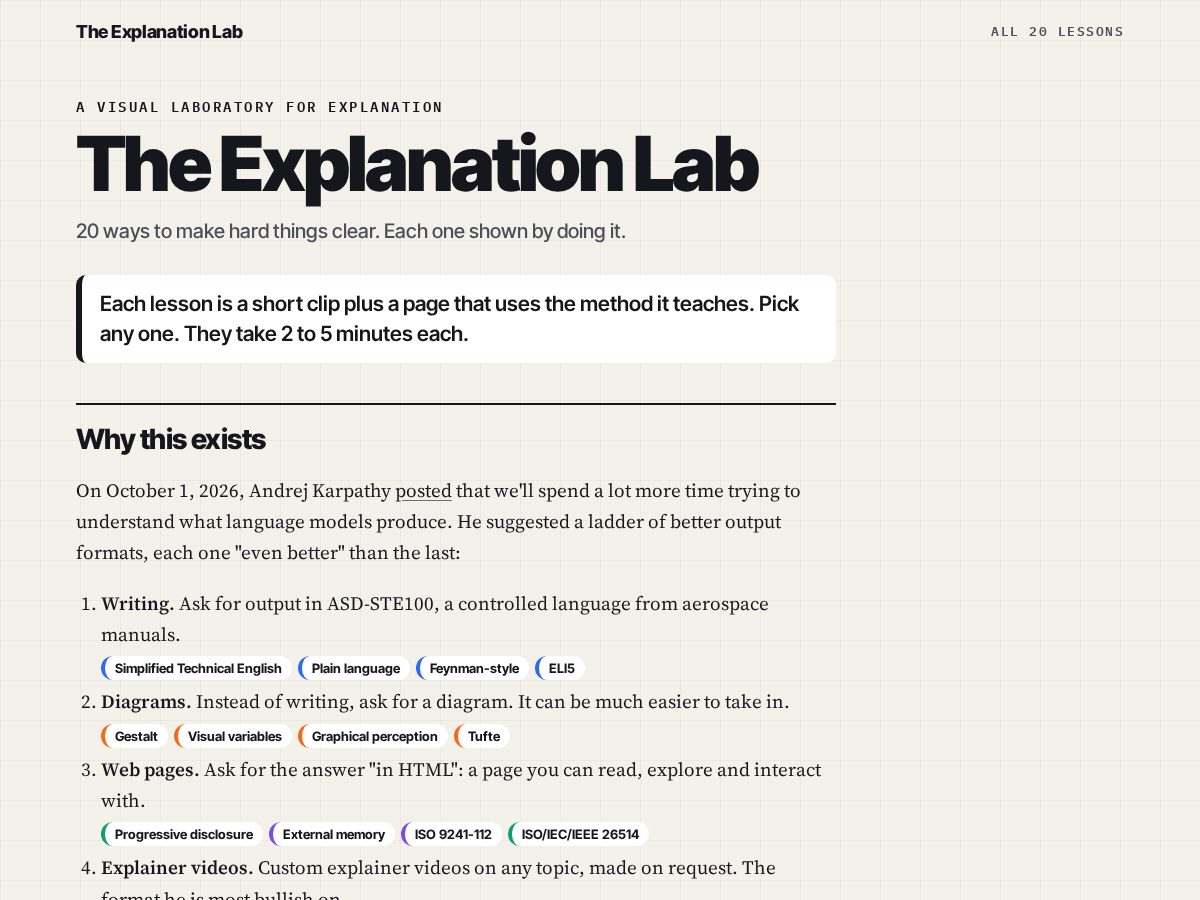 Landing-page snapshot of theexplanationlab.com