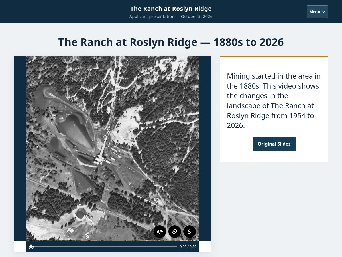 Landing-page snapshot of theranchatroslynridge.com