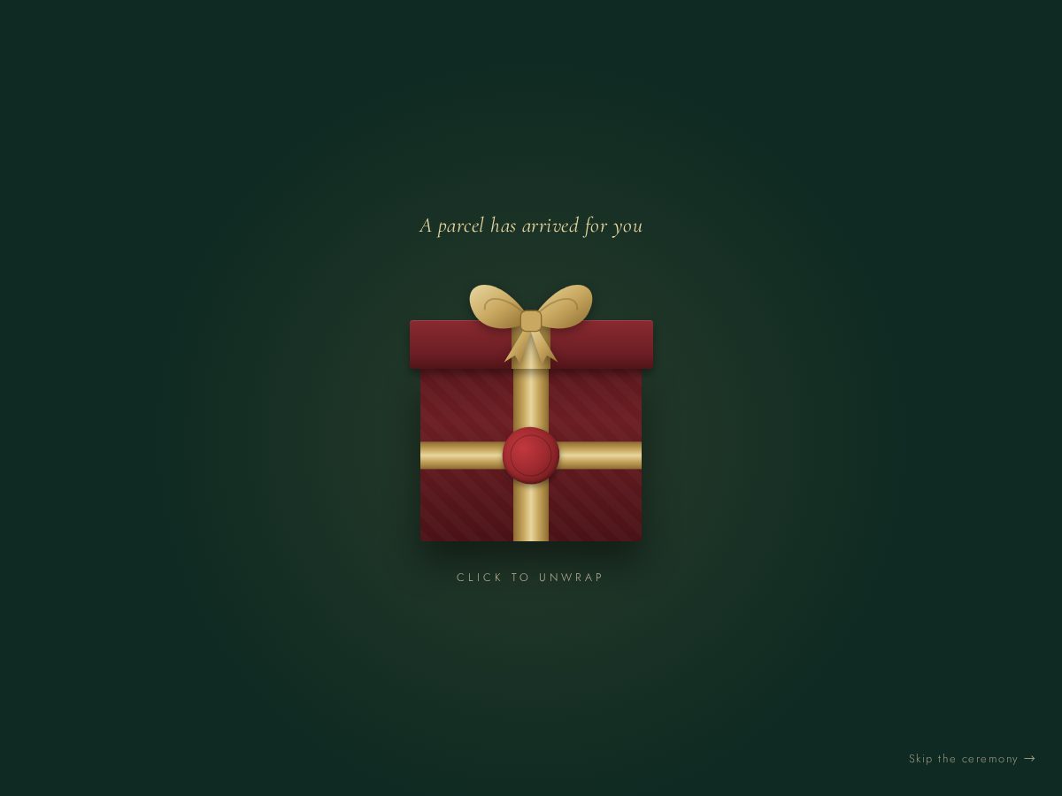Landing-page snapshot of thexmas.party