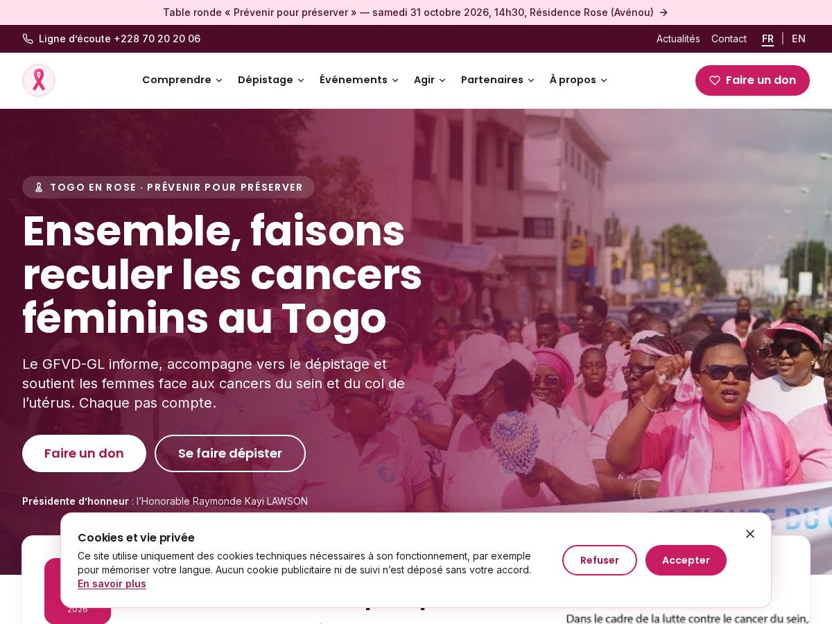 Landing-page snapshot of togoenrose.com