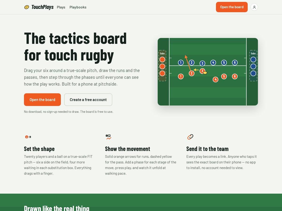 Landing-page snapshot of touchplays.com