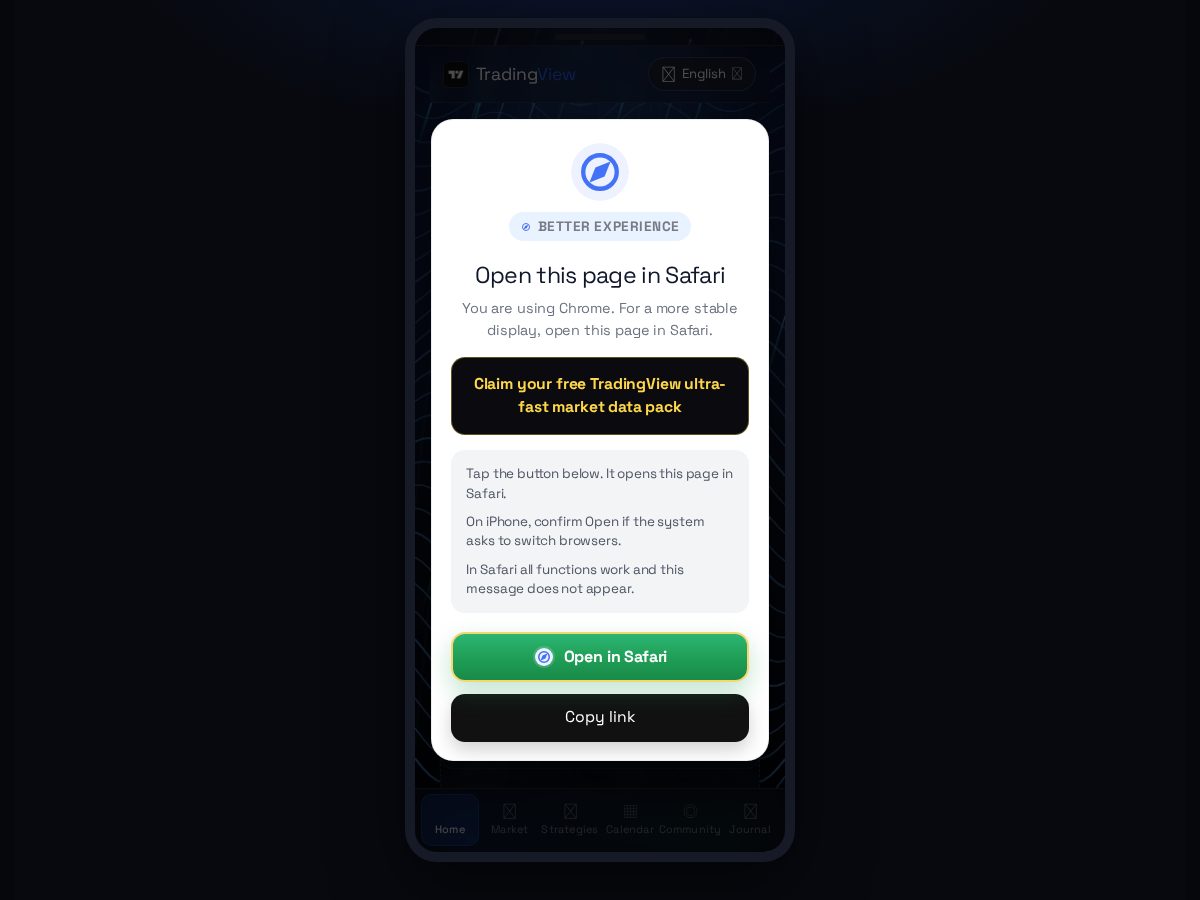 Landing-page snapshot of tradingviewcommunity.com