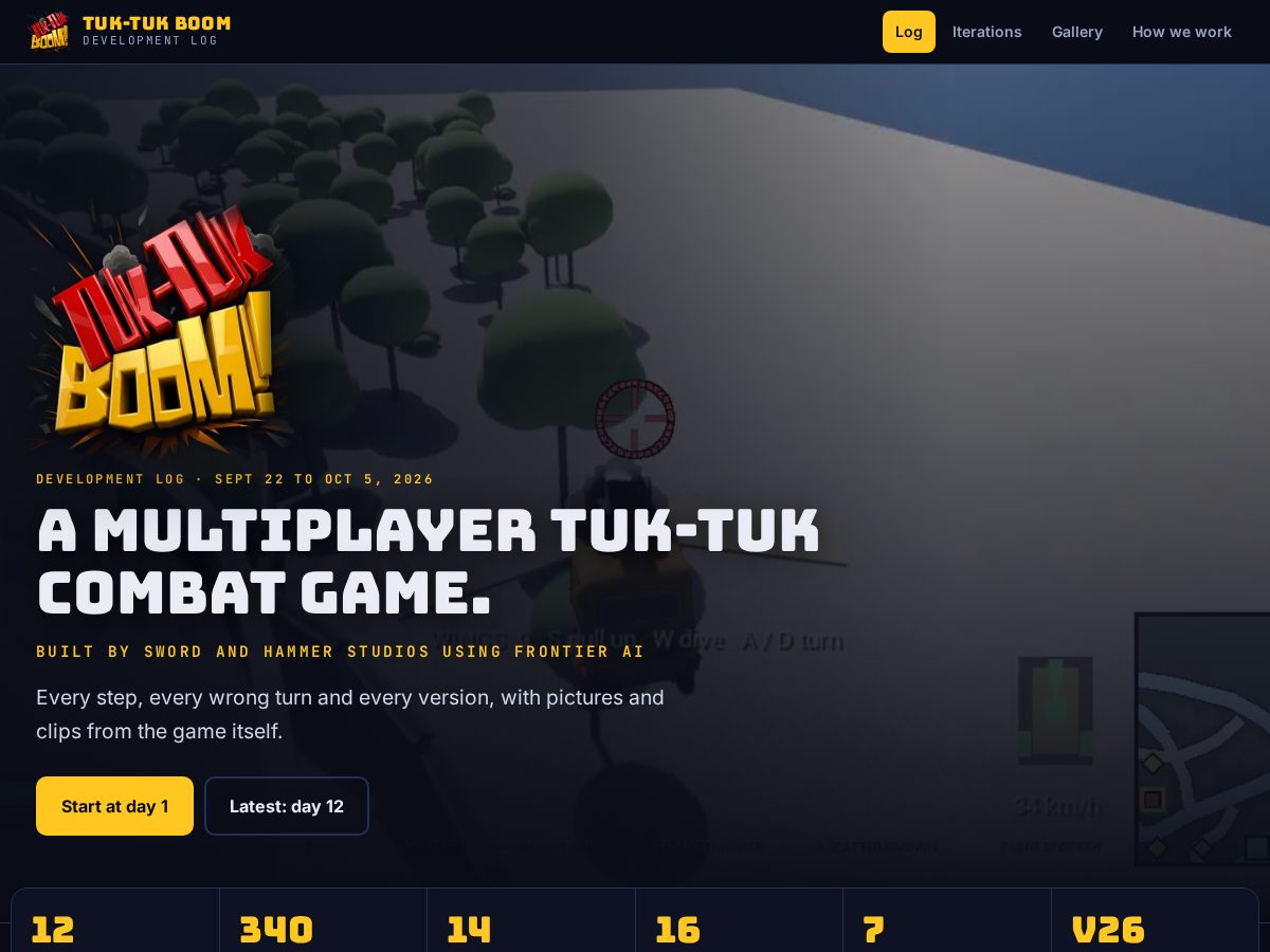 Landing-page snapshot of tuk-tukboom.com