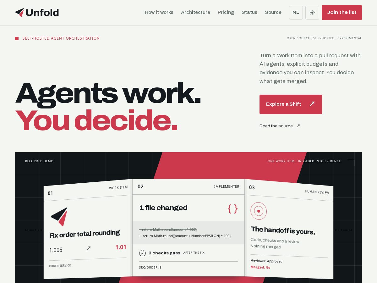 Landing-page snapshot of unfoldhq.dev