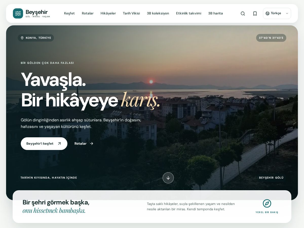 Landing-page snapshot of visitbeysehir.com