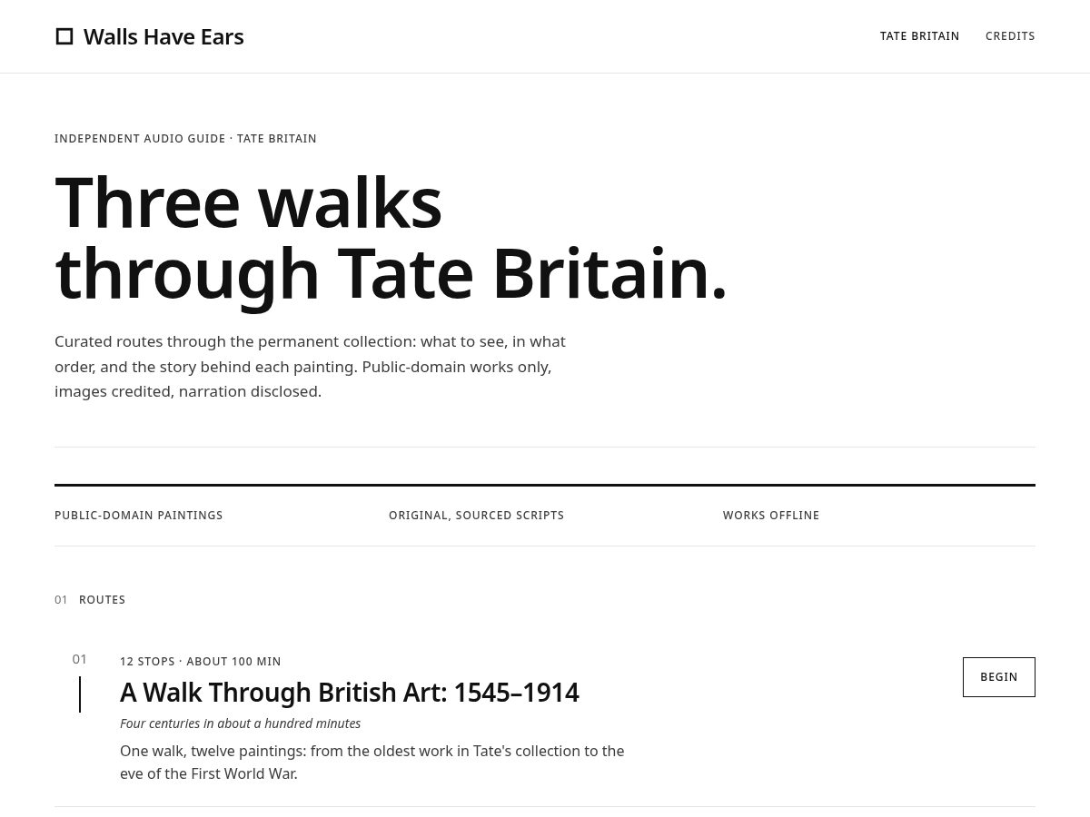 Landing-page snapshot of wallshaveears.app