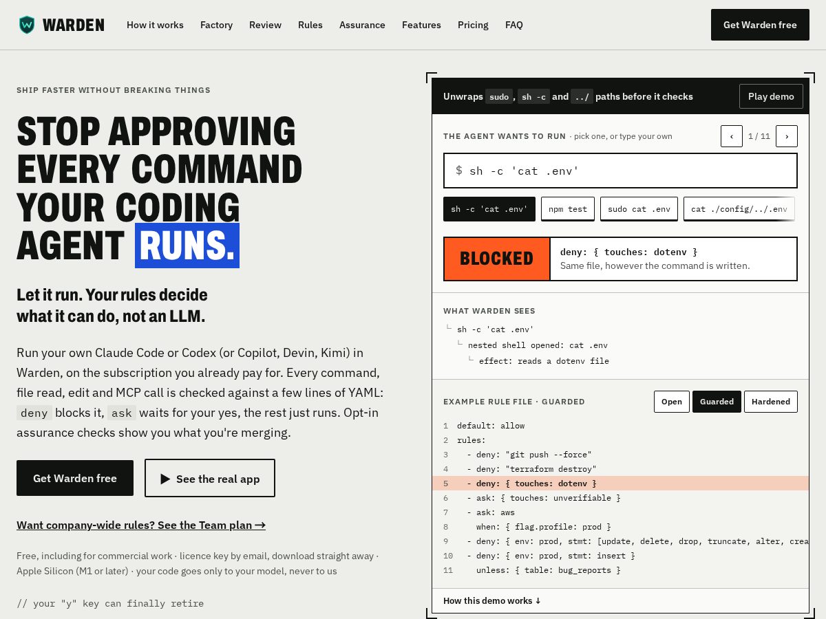 Landing-page snapshot of wardenofpluto.com