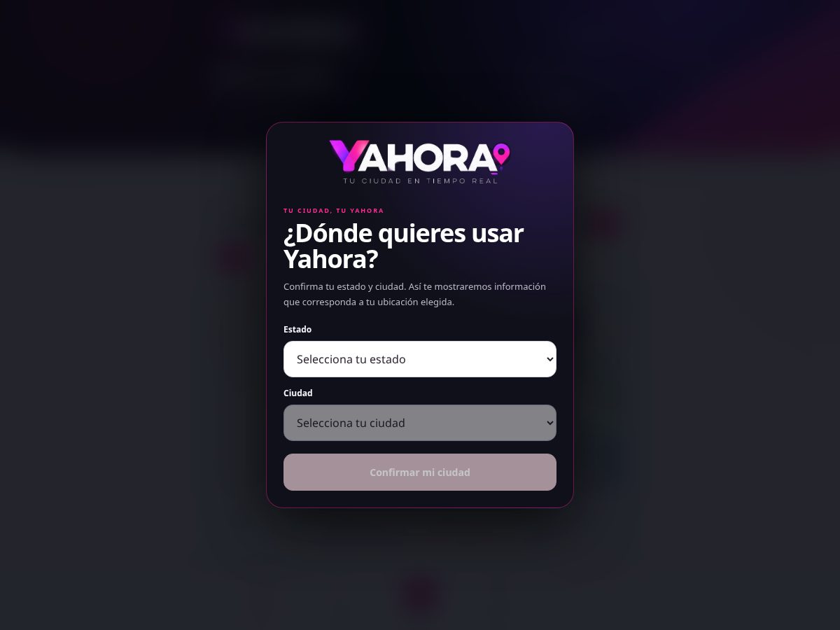 Landing-page snapshot of yahora.app