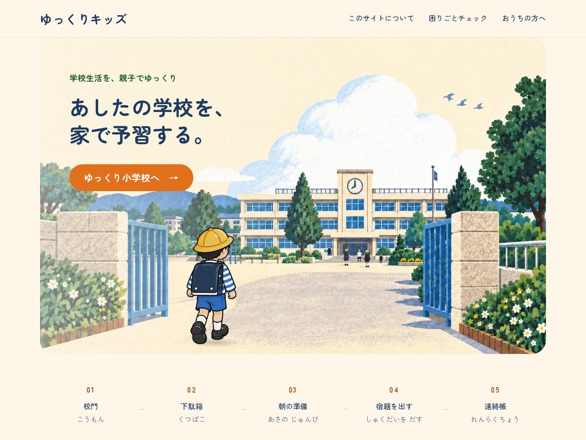Landing-page snapshot of yukkuri-kids.com