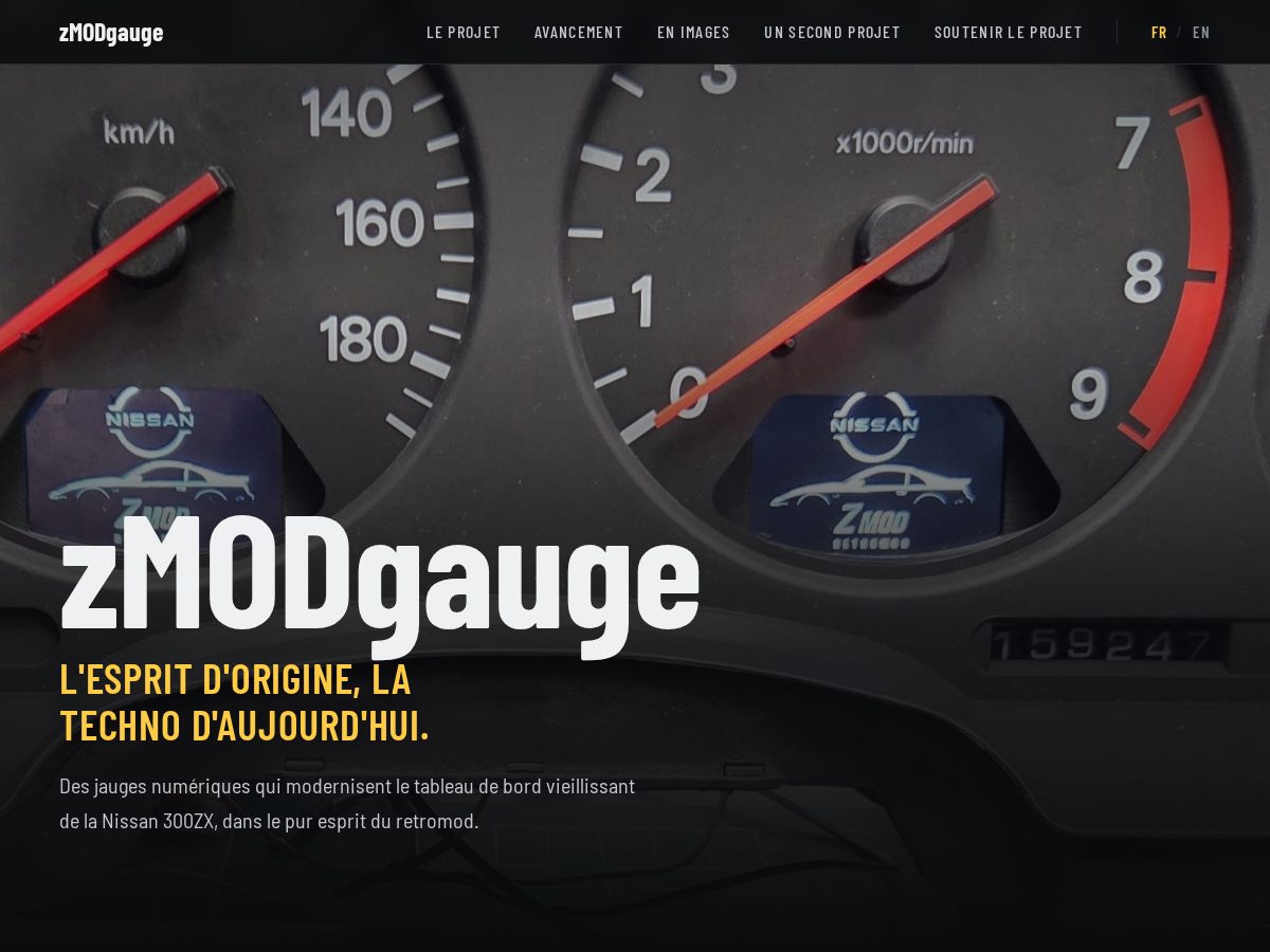 Landing-page snapshot of zmodgauge.com