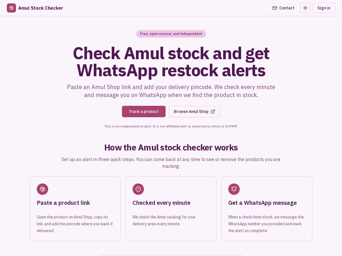 Landing-page snapshot of amulstock.com